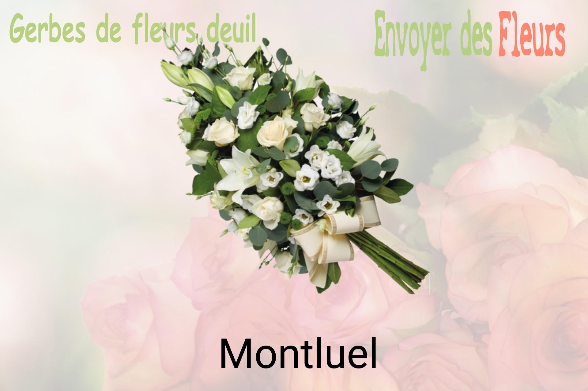 Gerbe de fleurs de deuil livrée à Montluel